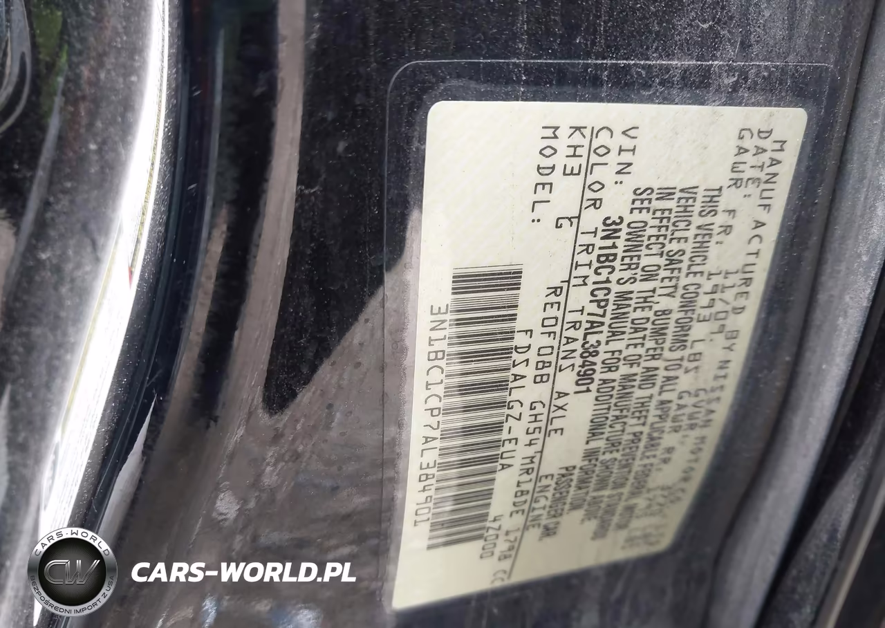 2010 Nissan Versa 1.8Sl VIN:3N1BC1CP7AL384901 - 9