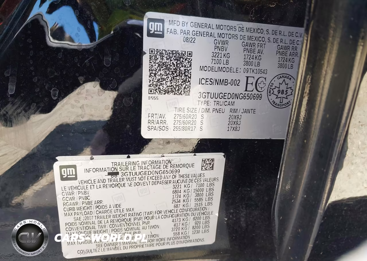 2022 GMC Sierra 1500 Denali VIN:3GTUUGED0NG650699 - 9