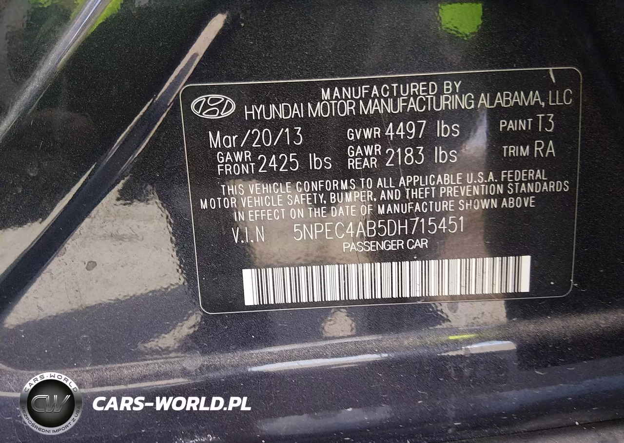 2013 Hyundai Sonata Limited 2.0T VIN:5NPEC4AB5DH715451 - 9