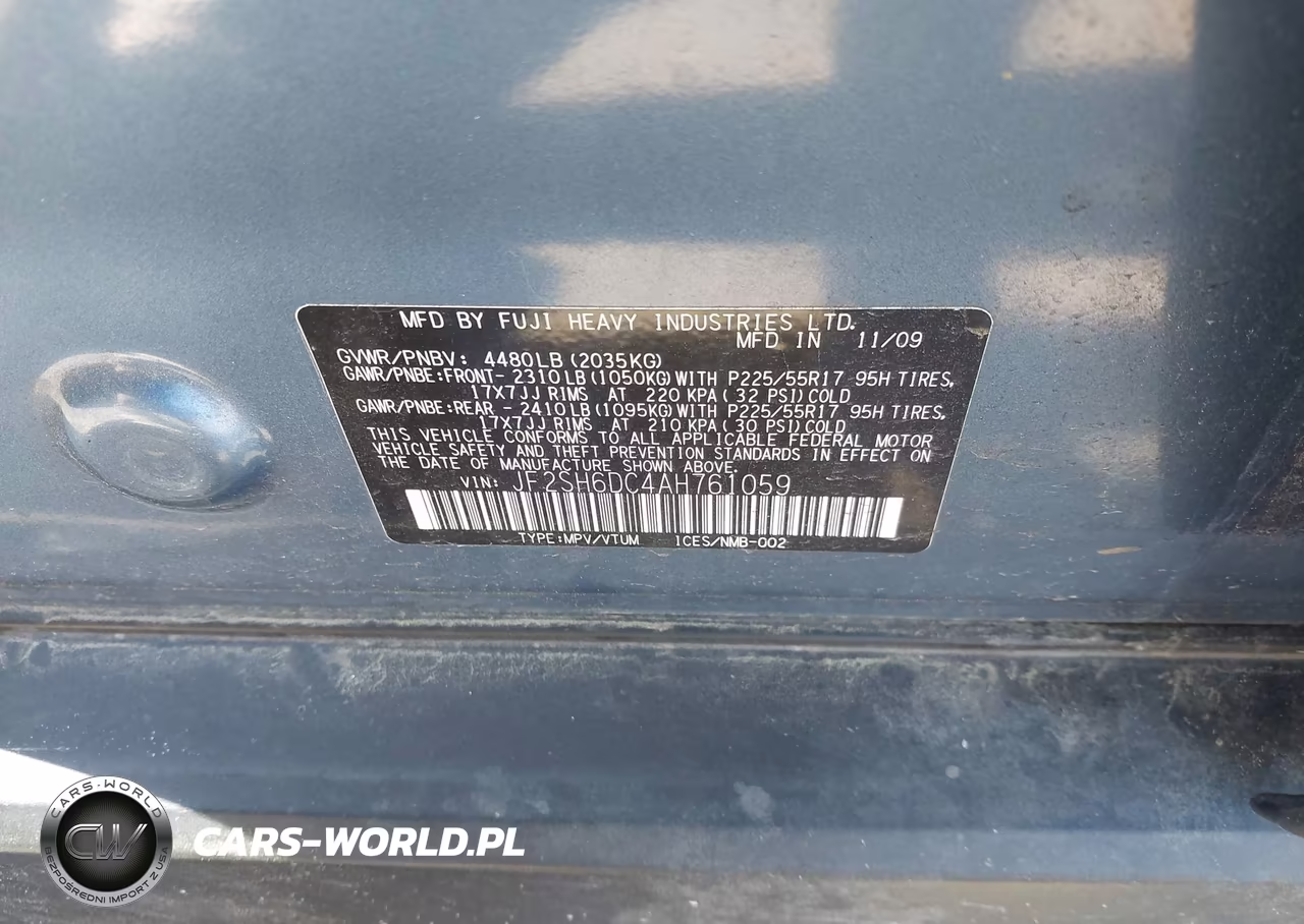 2010 Subaru Forester 2.5X Limited VIN:JF2SH6DC4AH761059 - 9