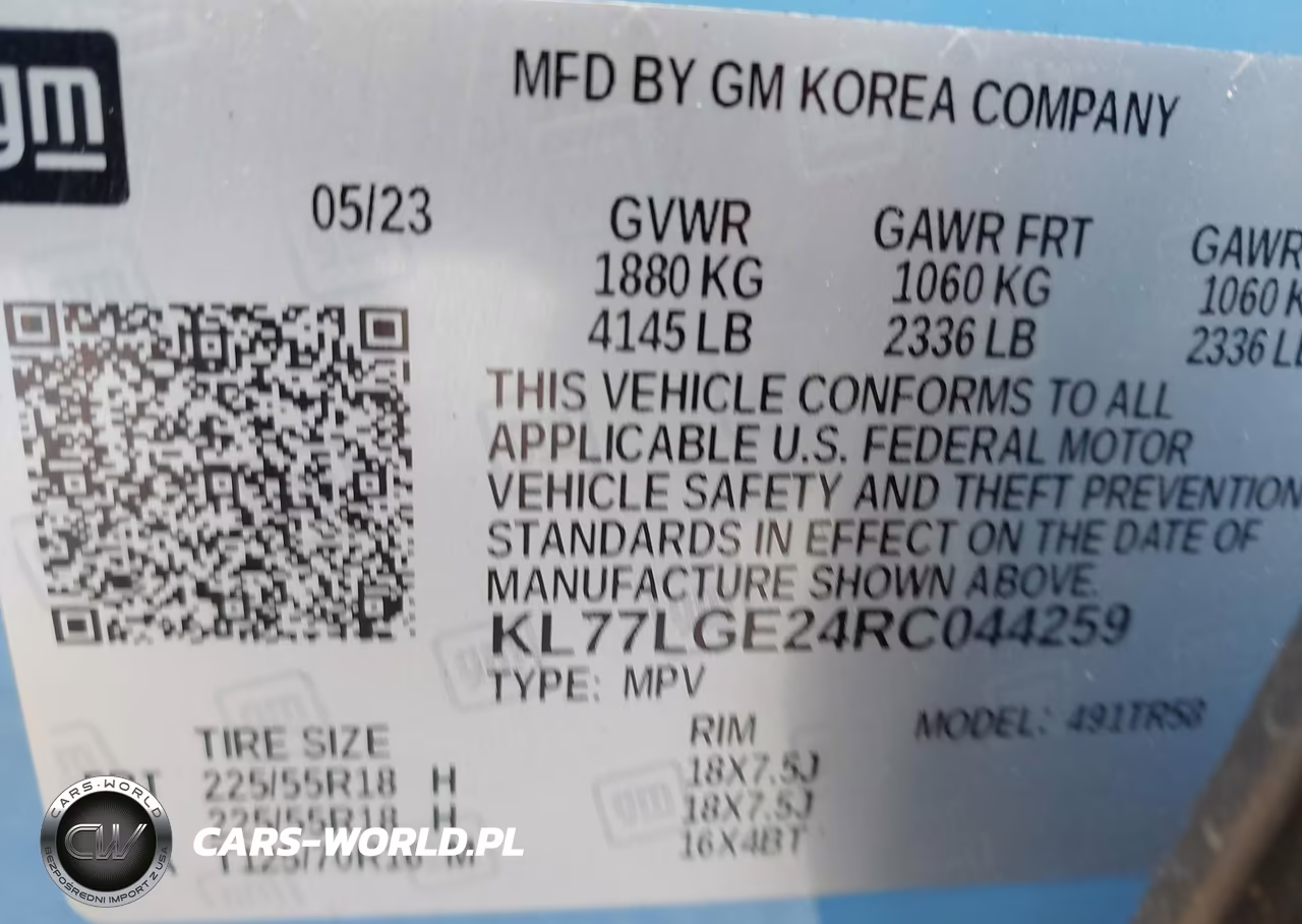 2024 Chevrolet Trax Fwd 1Rs VIN:KL77LGE24RC044259 - 9