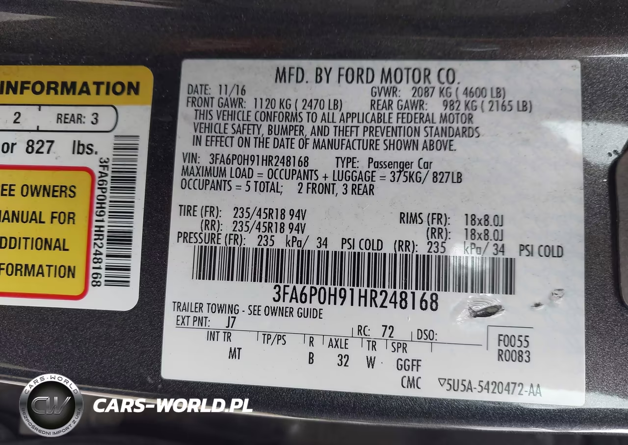 2017 Ford Fusion Se VIN:3FA6P0H91HR248168 - 9
