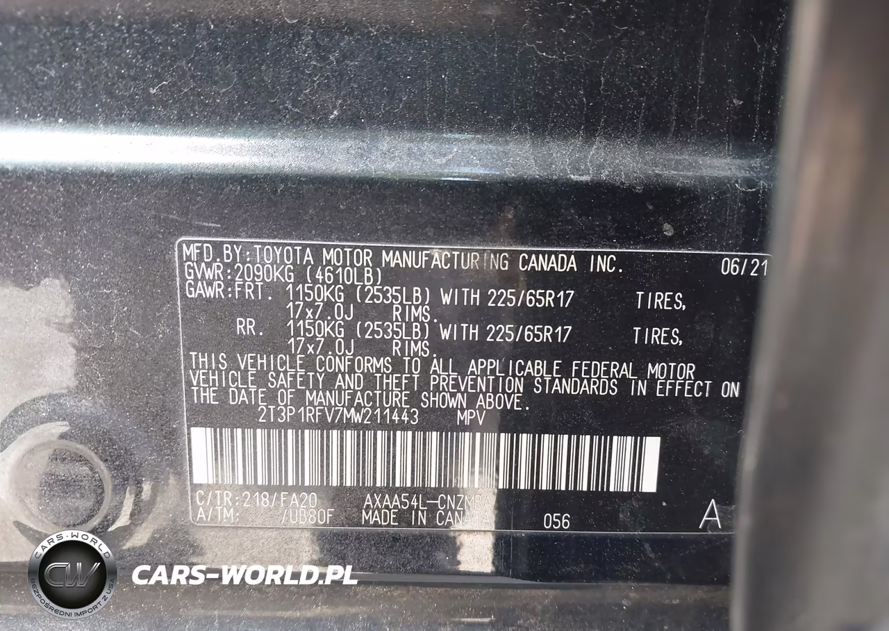 2021 Toyota Rav4 Xle VIN:2T3P1RFV7MW211443 - 9