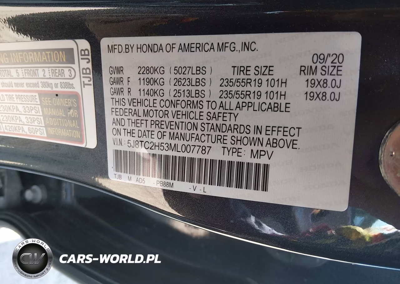 2021 Acura Rdx Technology Package VIN:5J8TC2H53ML007787 - 9