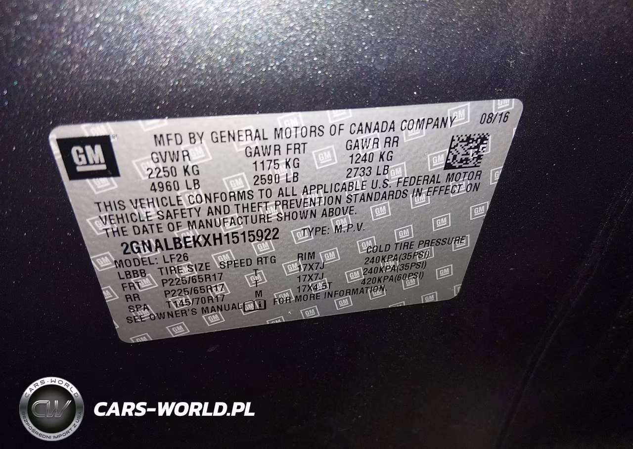 2017 Chevrolet Equinox Ls VIN:2GNALBEKXH1515922 - 9