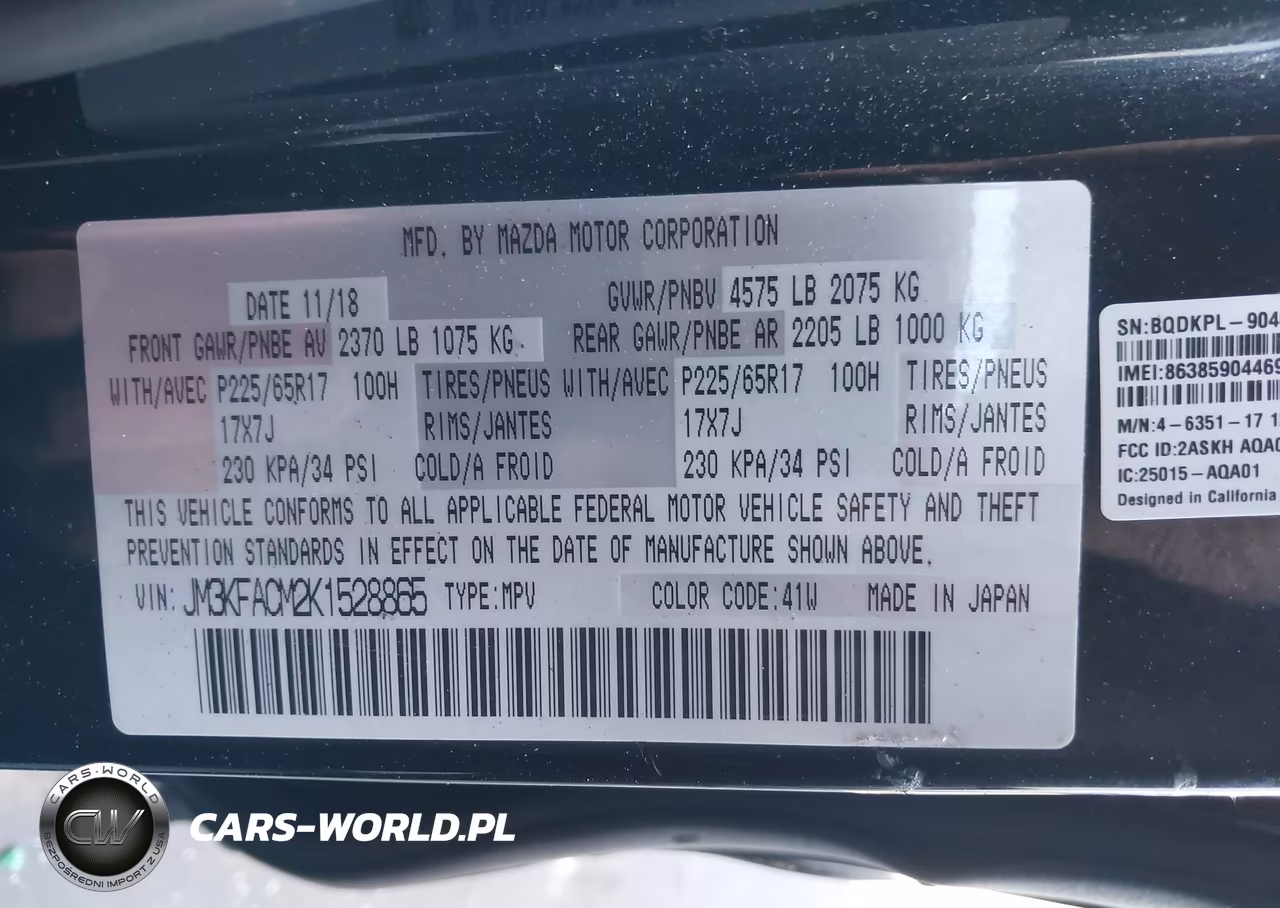 2019 Mazda Cx-5 Touring VIN:JM3KFACM2K1528865 - 9