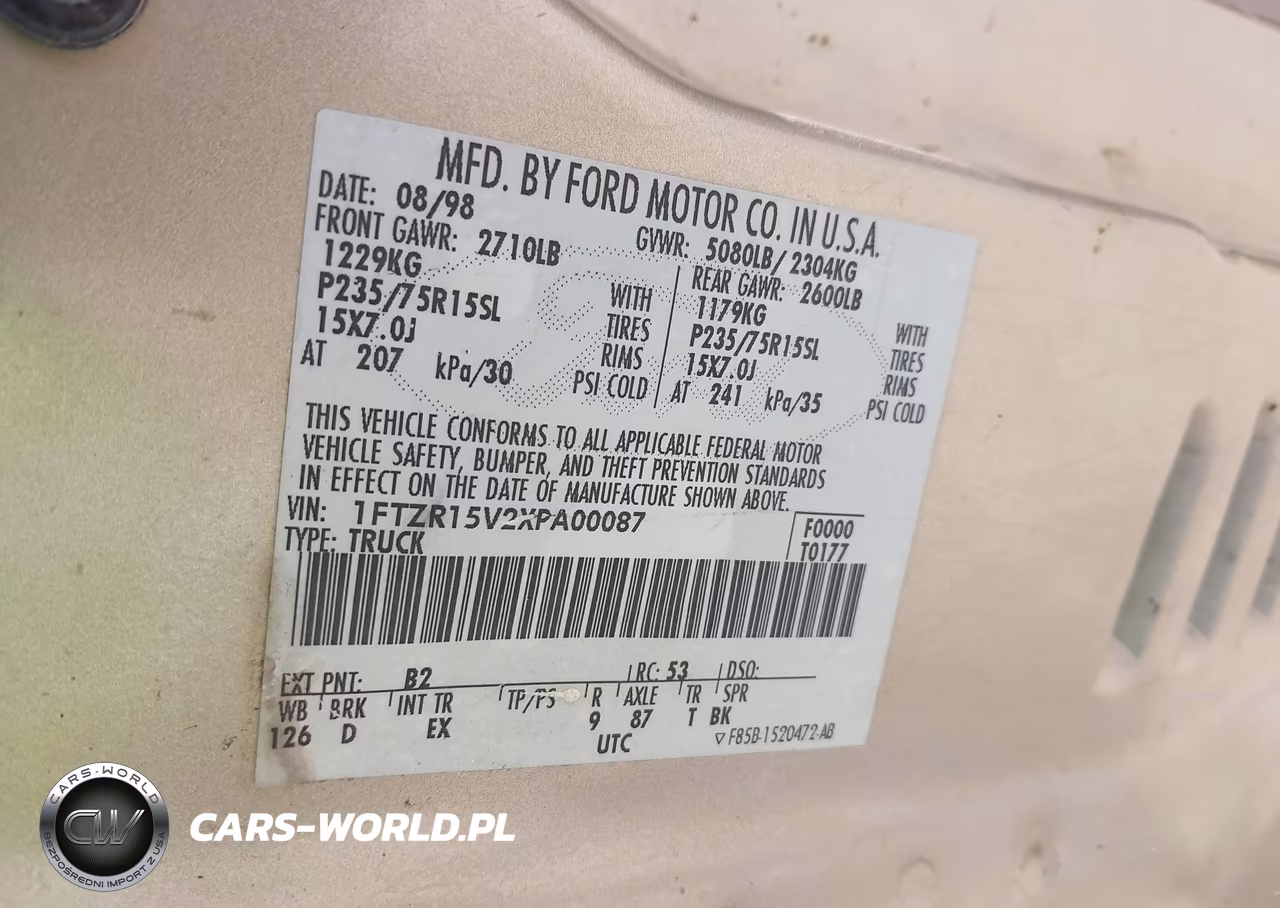 1999 Ford Ranger Xl-Xlt VIN:1FTZR15V2XPA00087 - 9