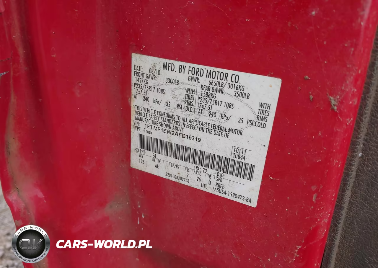 2010 Ford F-150 Stx-Xl-Xlt VIN:1FTMF1EW2AFD19319 - 9
