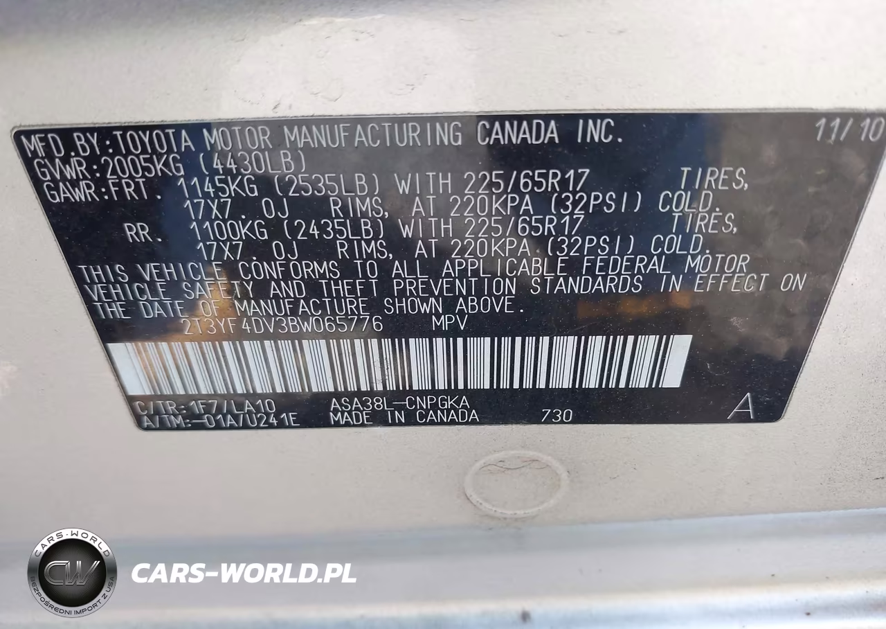 2011 Toyota Rav4 Limited VIN:2T3YF4DV3BW065776 - 9
