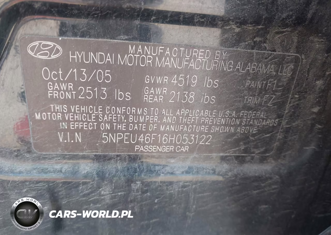 2006 Hyundai Sonata Gls V6-Lx V6 VIN:5NPEU46F16H053122 - 9