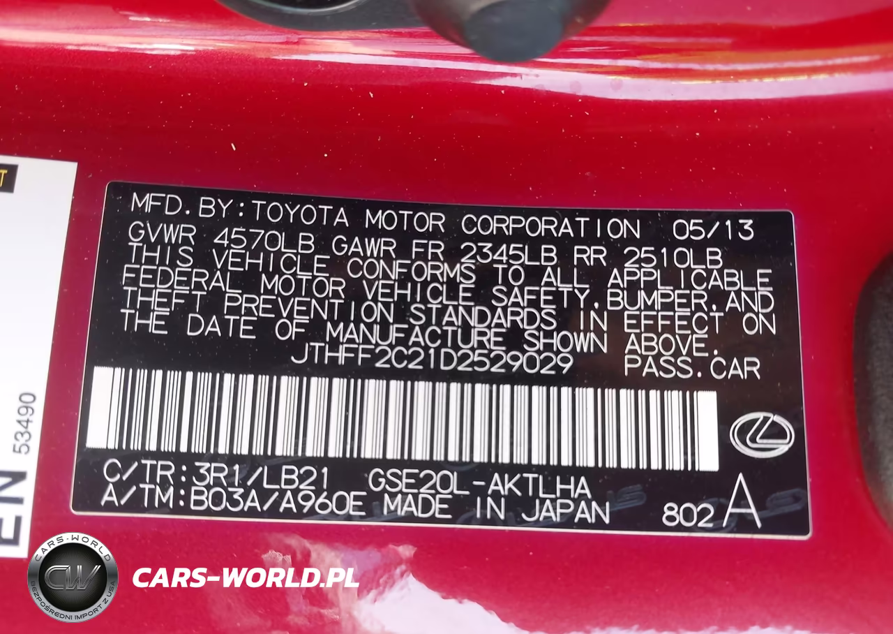 2013 Lexus Is 250C VIN:JTHFF2C21D2529029 - 9