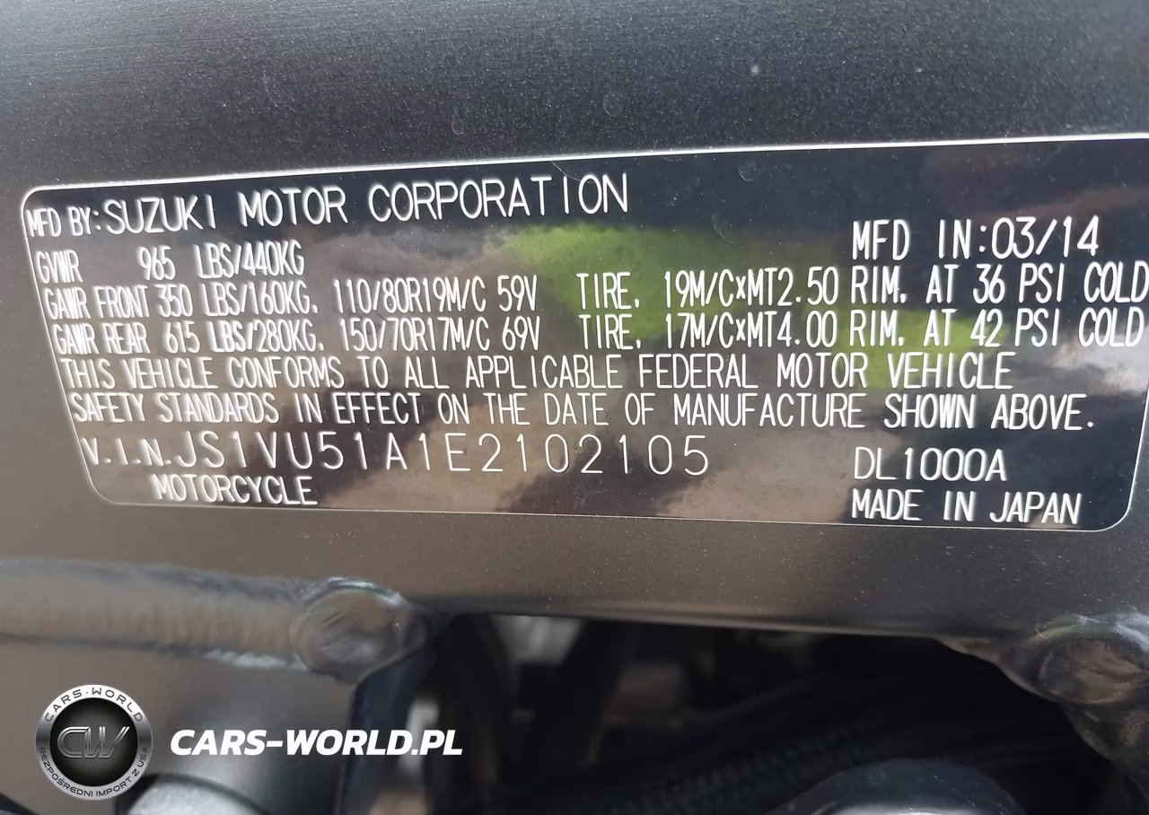 2014 Suzuki Dl1000 VIN:JS1VU51A1E2102105 - 10