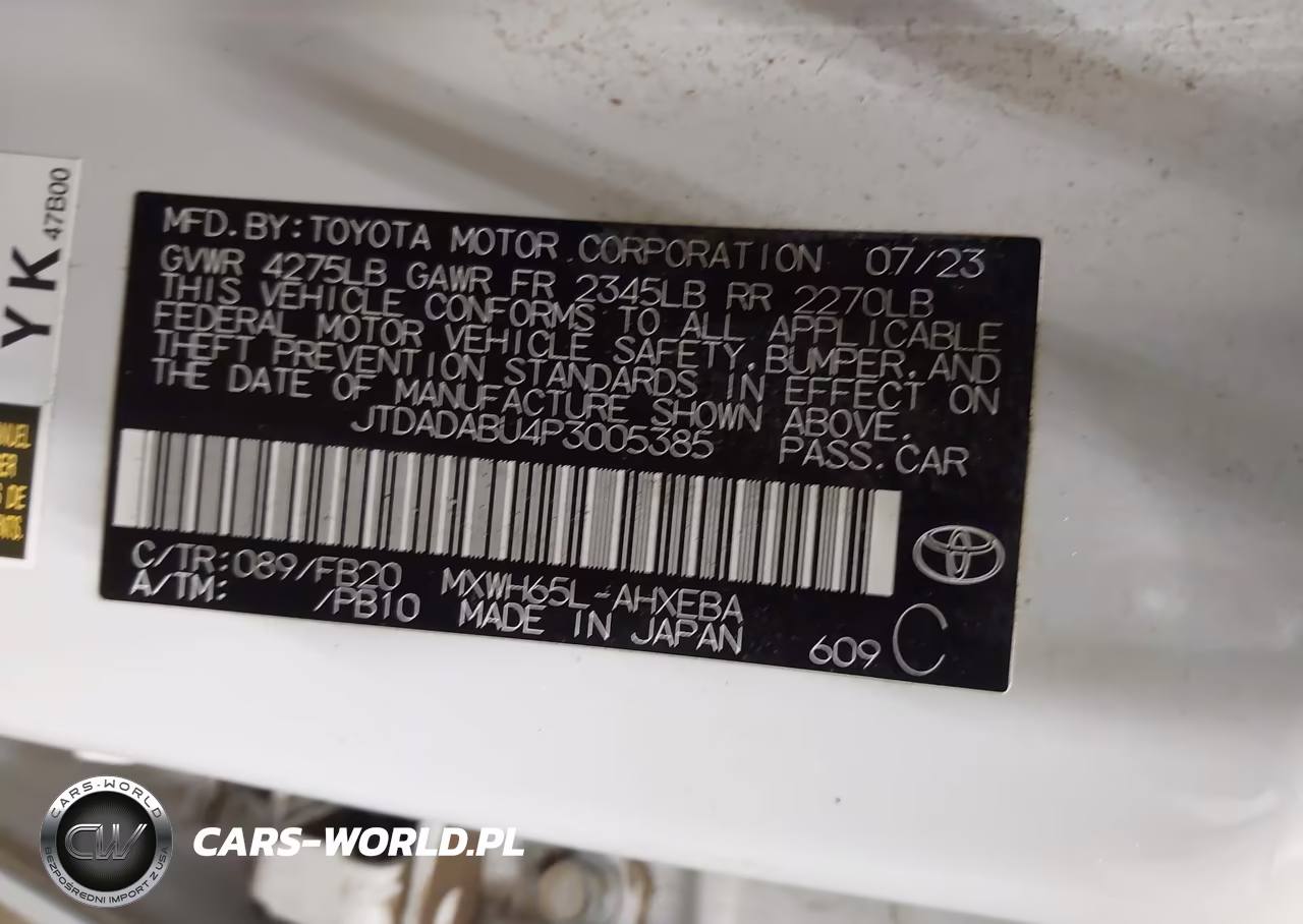 2023 Toyota Prius Le Awd-E VIN:JTDADABU4P3005385 - 9