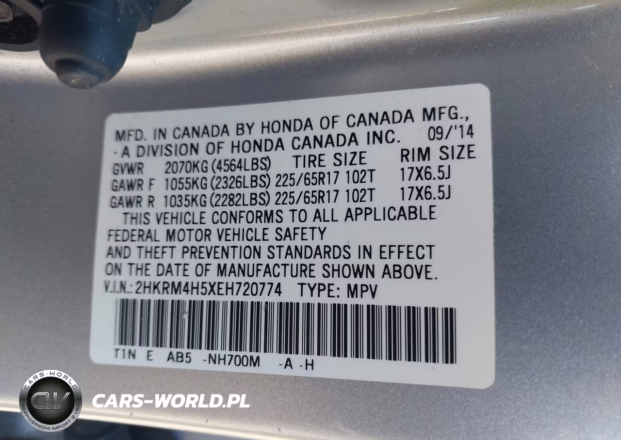 2014 Honda Cr-V Ex VIN:2HKRM4H5XEH720774 - 9