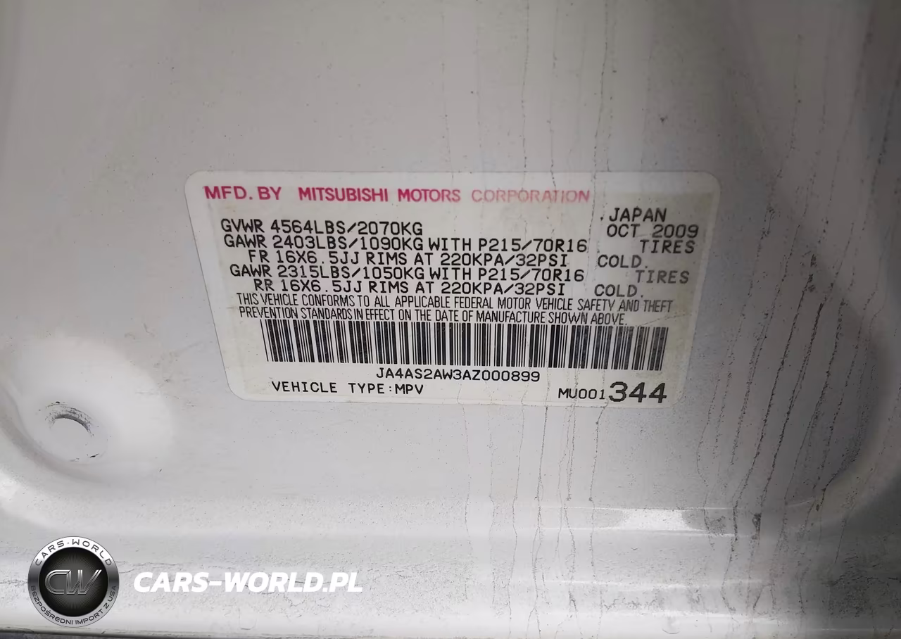 2010 Mitsubishi Outlander Es VIN:JA4AS2AW3AZ000899 - 9