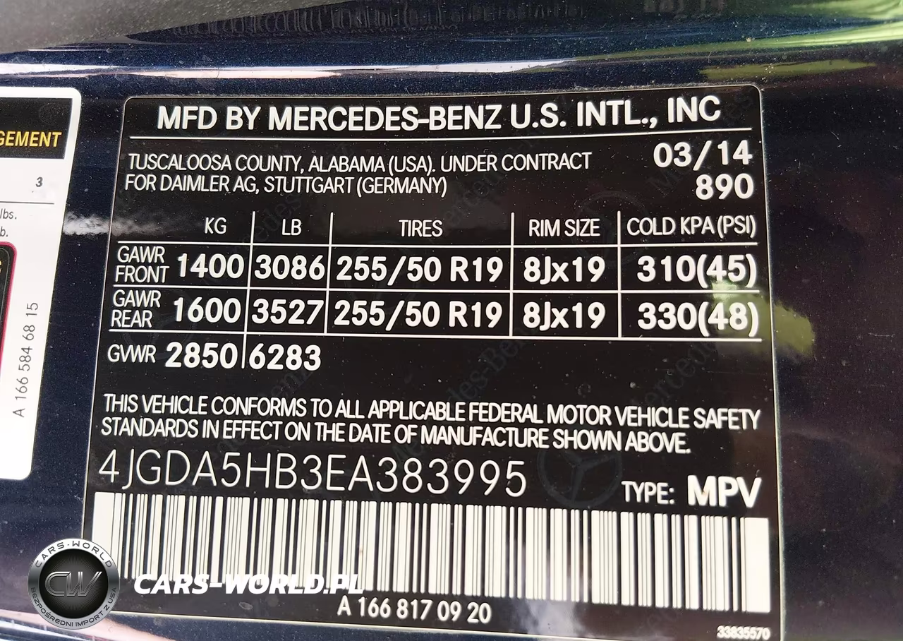 2014 Mercedes-Benz Ml 350 4Matic VIN:4JGDA5HB3EA383995 - 9