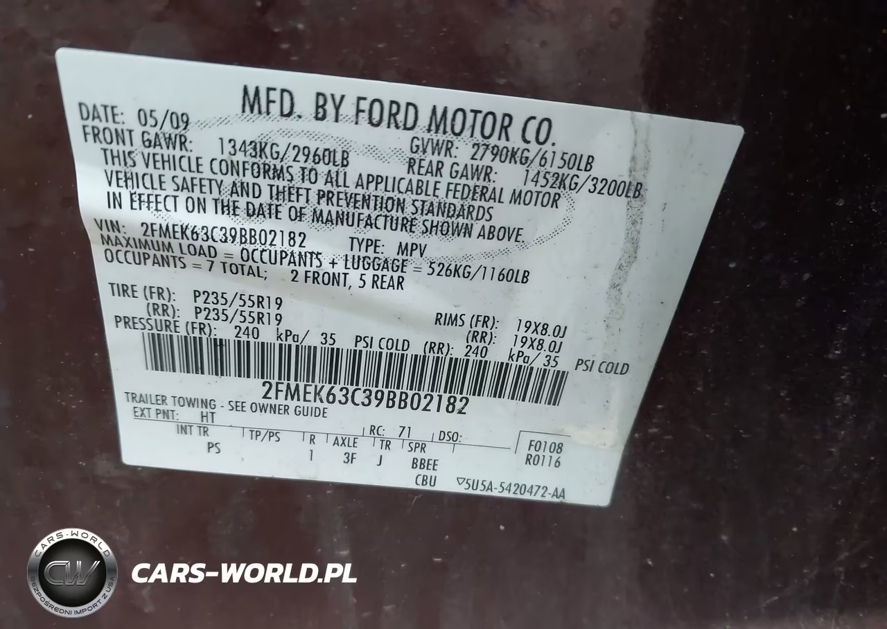 2009 Ford Flex Limited VIN:2FMEK63C39BB02182 - 9