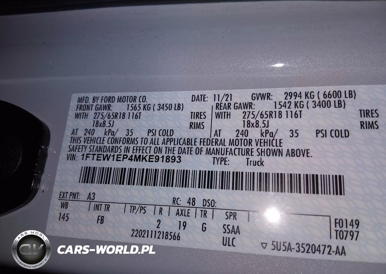 2021 Ford F-150 Xlt VIN:1FTEW1EP4MKE91893 - 9