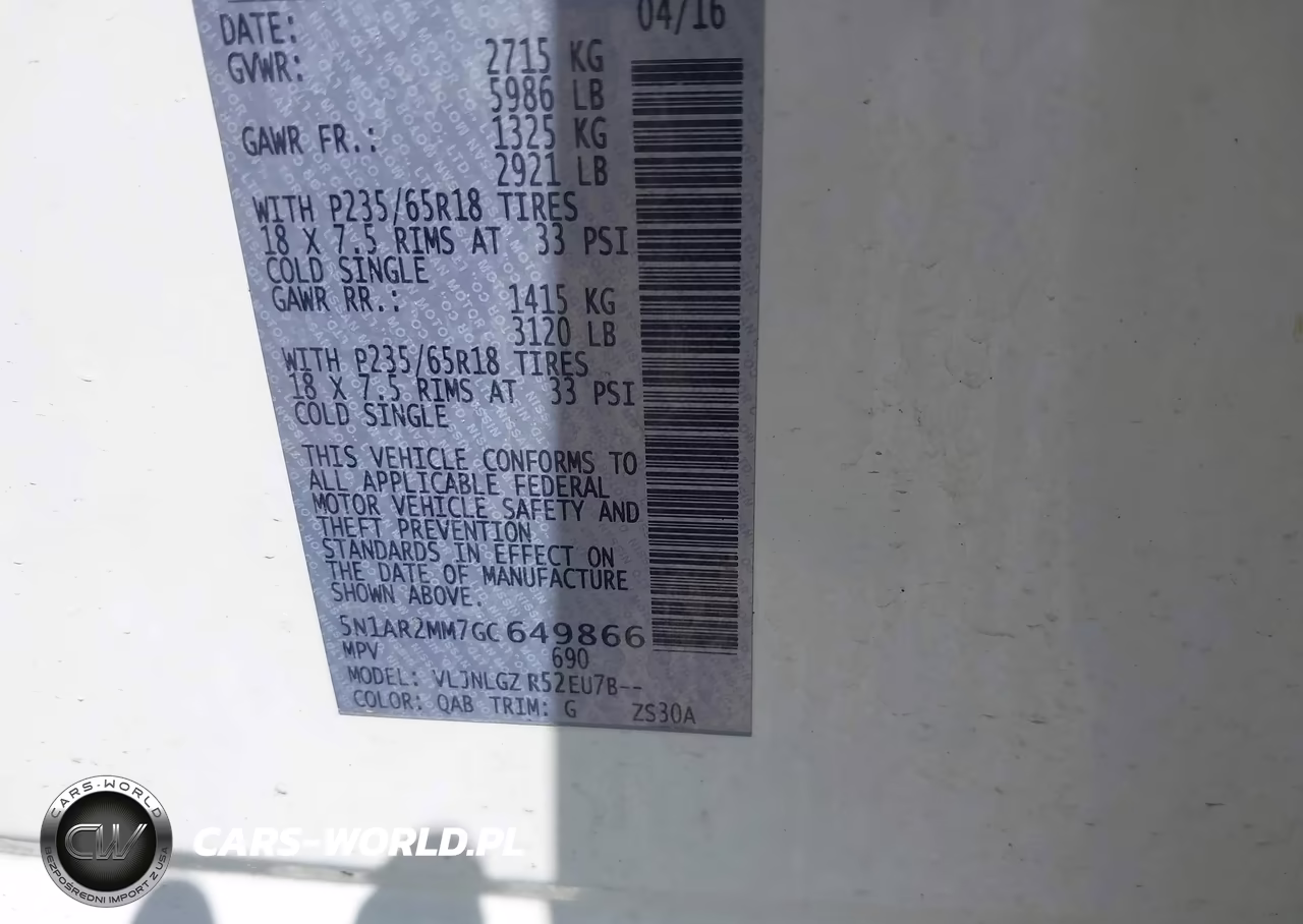 2016 Nissan Pathfinder Sl VIN:5N1AR2MM7GC649866 - 9