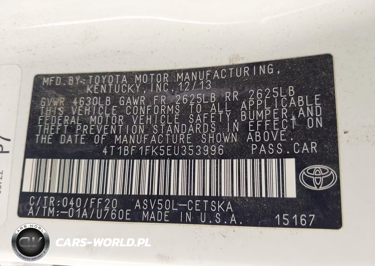 2014 Toyota Camry Se VIN:4T1BF1FK5EU353996 - 9