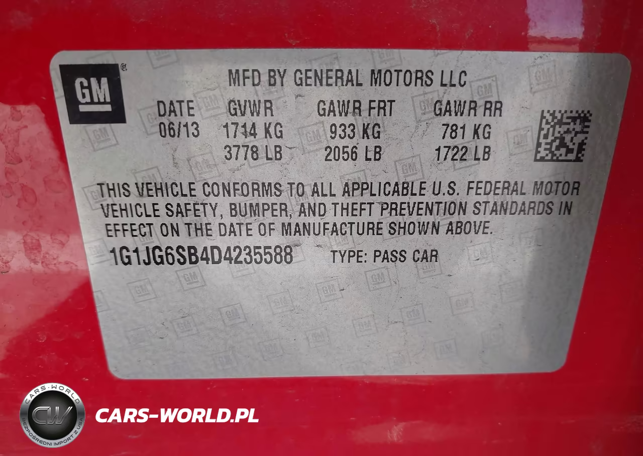 2013 Chevrolet Sonic Rs Auto VIN:1G1JG6SB4D4235588 - 9