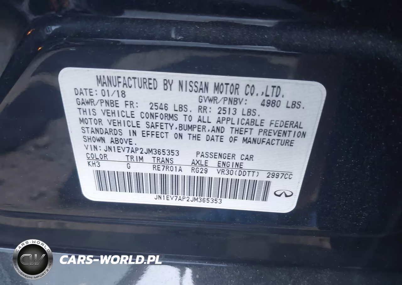 2018 Infiniti Q50 3.0T Sport VIN:JN1EV7AP2JM365353 - 9