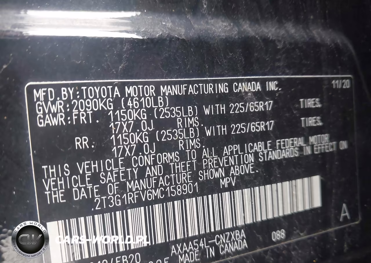 2021 Toyota Rav4 Le VIN:2T3G1RFV6MC158901 - 9