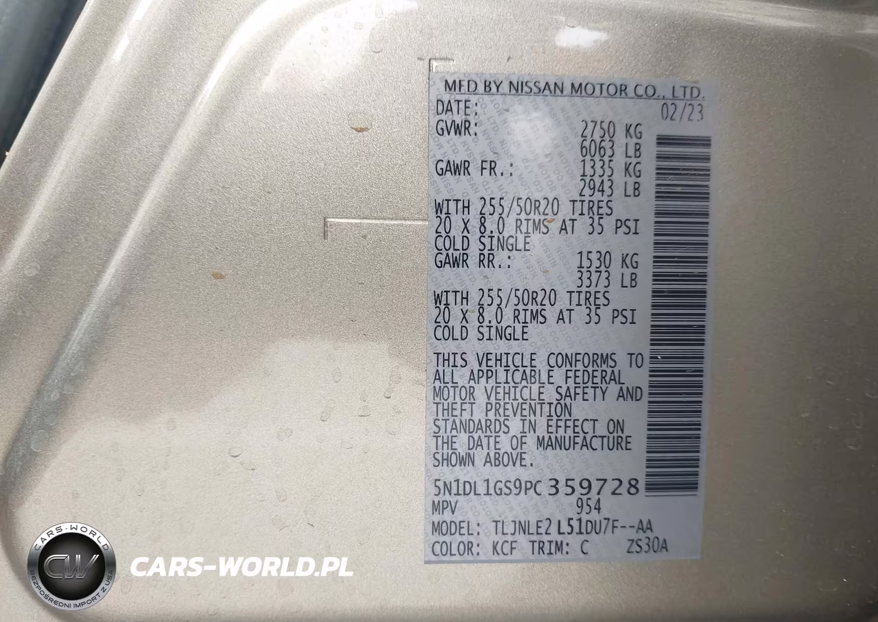 2023 Infiniti Qx60 Sensory Awd VIN:5N1DL1GS9PC359728 - 9