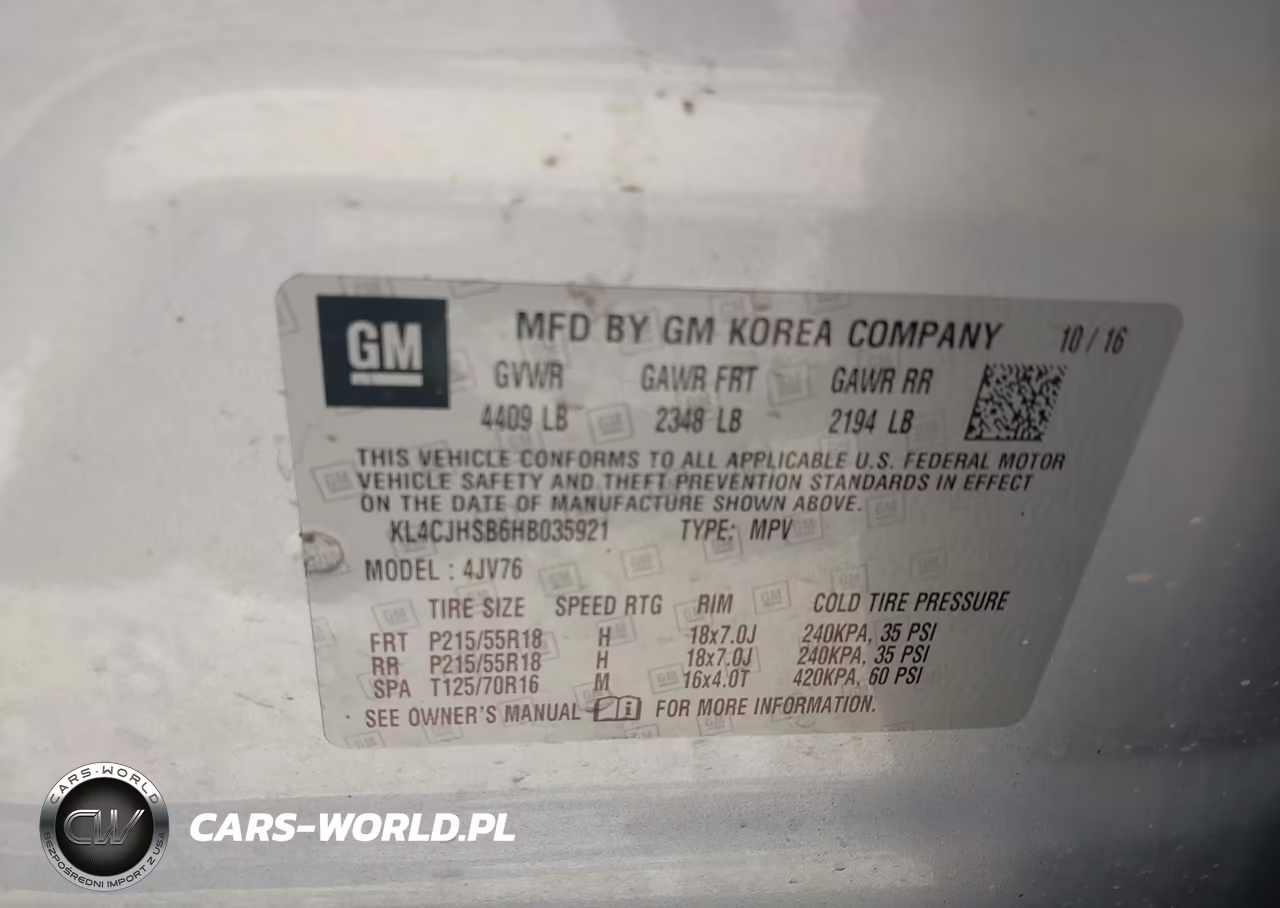 2017 Buick Encore Premium VIN:KL4CJHSB6HB035921 - 9
