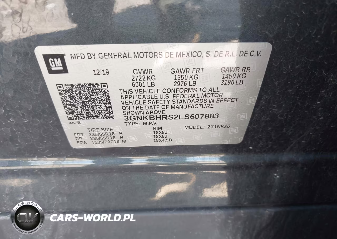 2020 Chevrolet Blazer Awd 2Lt VIN:3GNKBHRS2LS607883 - 9