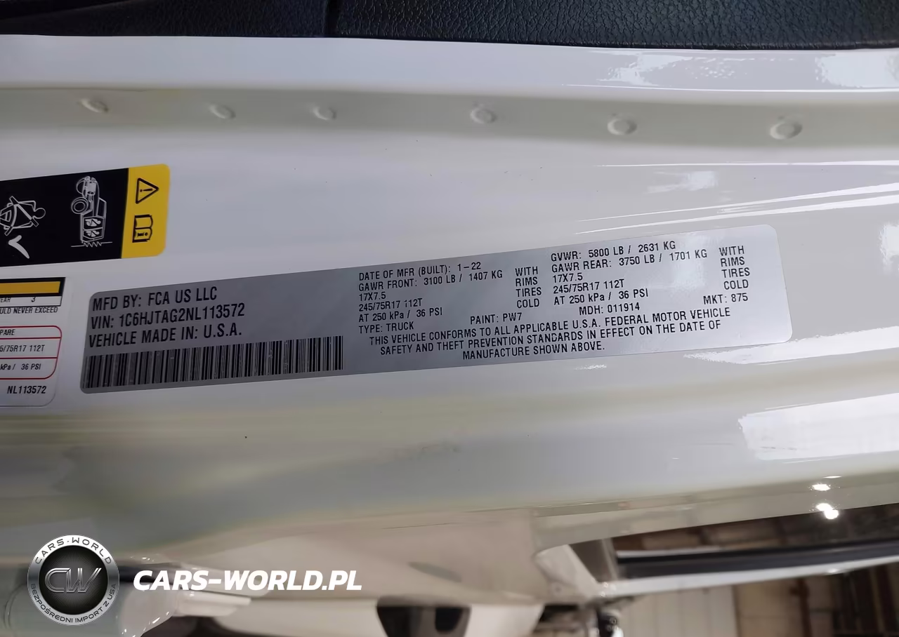 2022 Jeep Gladiator Sport S 4X4 VIN:1C6HJTAG2NL113572 - 9