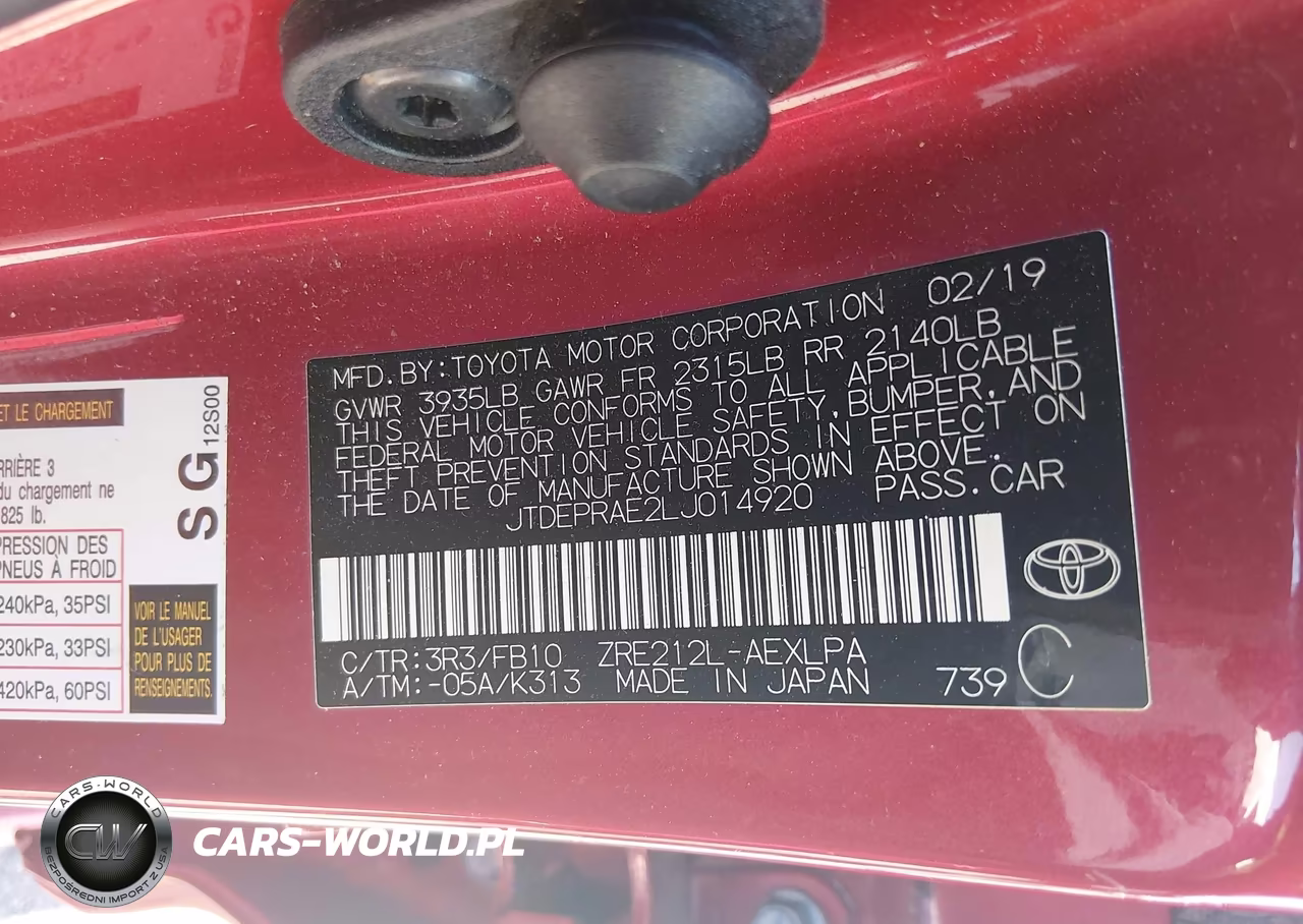 2020 Toyota Corolla Le VIN:JTDEPRAE2LJ014920 - 9