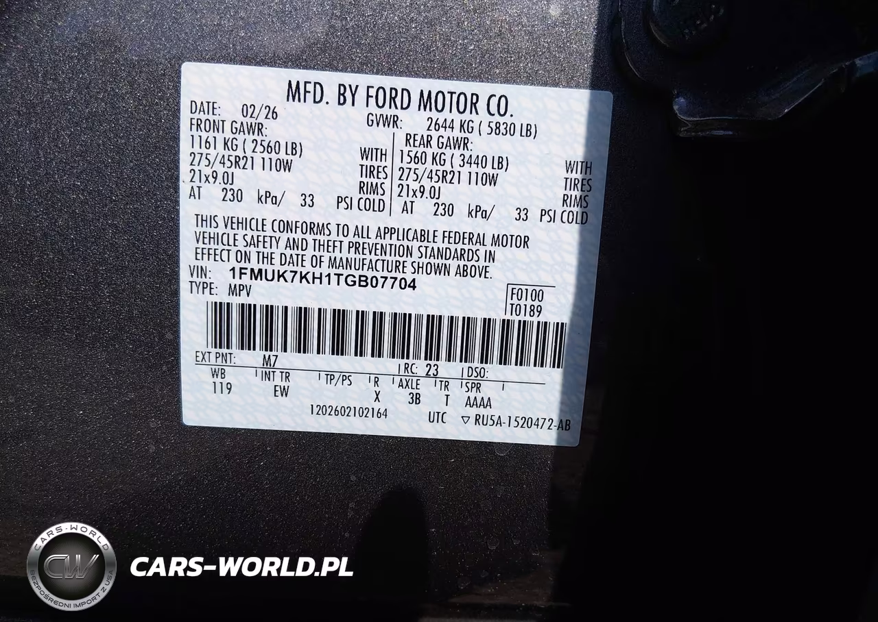 2026 Ford Explorer St-Line VIN:1FMUK7KH1TGB07704 - 9