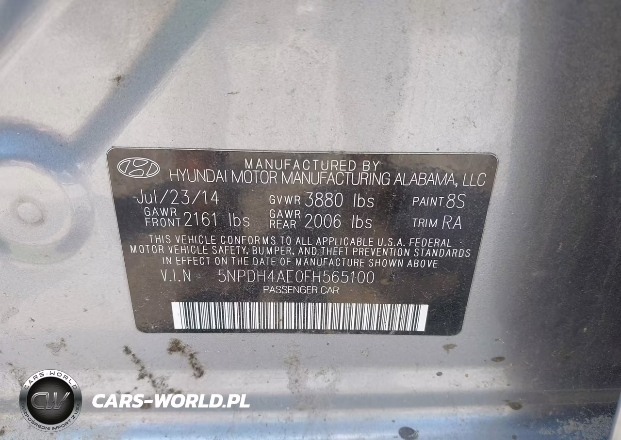 2015 Hyundai Elantra Se VIN:5NPDH4AE0FH565100 - 9