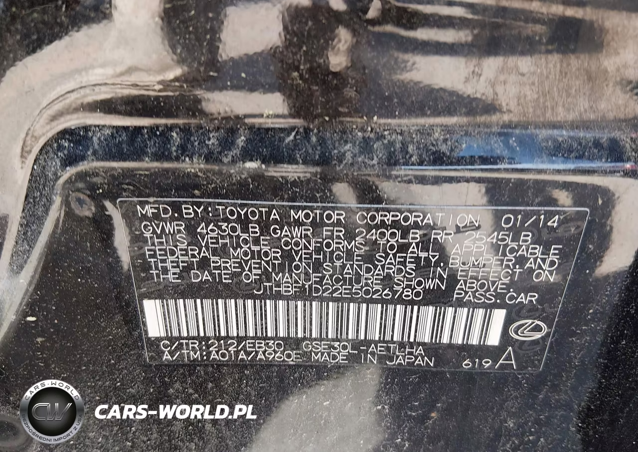 2014 Lexus Is 250 VIN:JTHBF1D22E5026780 - 9