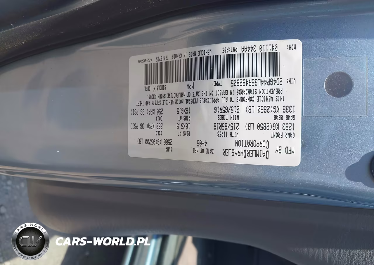 2005 Dodge Grand Caravan Sxt VIN:2D4GP44L35R492805 - 9