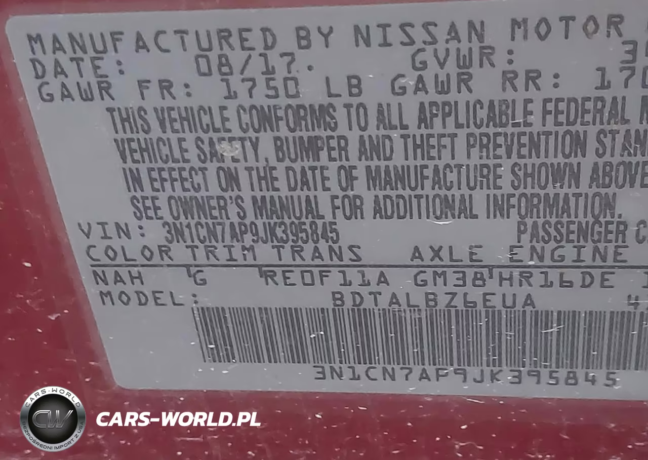 2018 Nissan Versa 1.6 Sv VIN:3N1CN7AP9JK395845 - 9