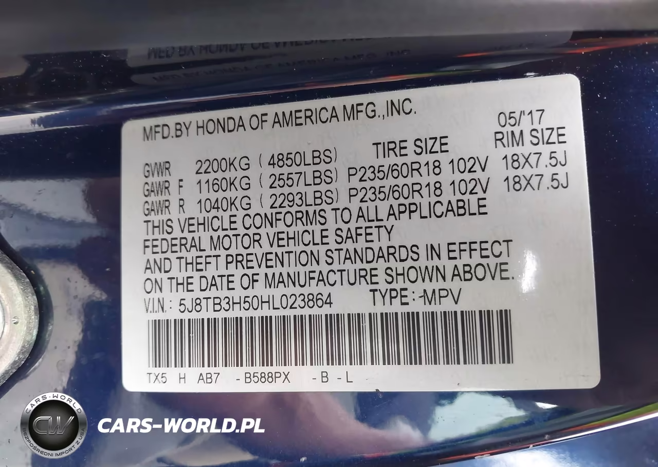 2017 Acura Rdx Technology Acurawatch Plus Packages-W-Technology Package VIN:5J8TB3H50HL023864 - 9