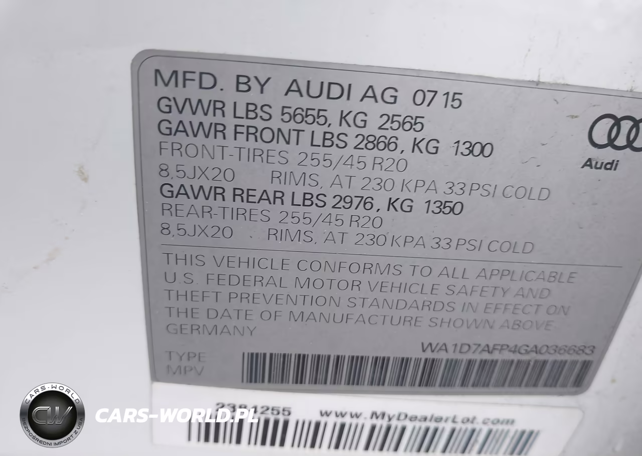 2016 Audi Q5 3.0T Premium Plus VIN:WA1D7AFP4GA036683 - 9