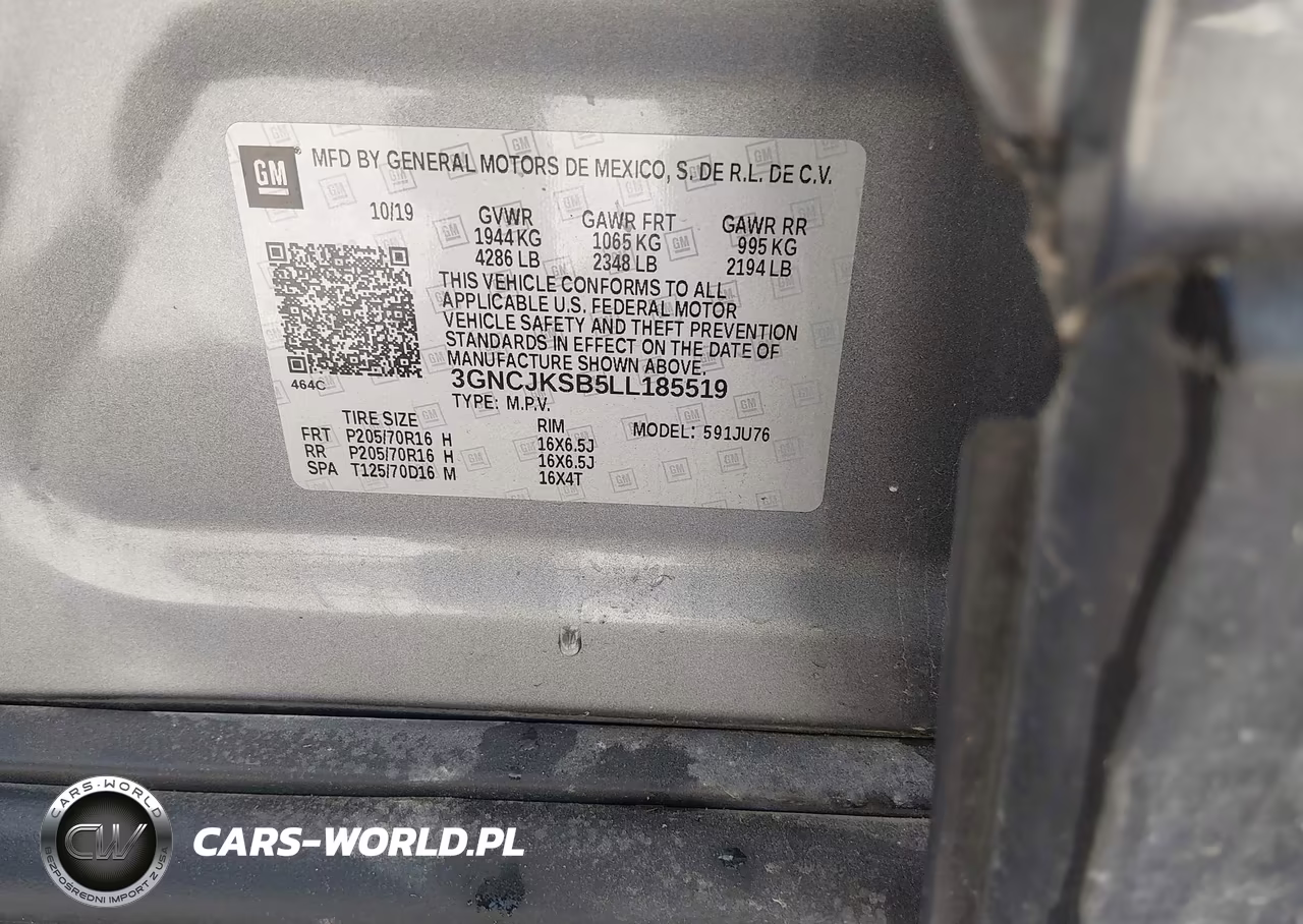 2020 Chevrolet Trax Fwd Ls VIN:3GNCJKSB5LL185519 - 9