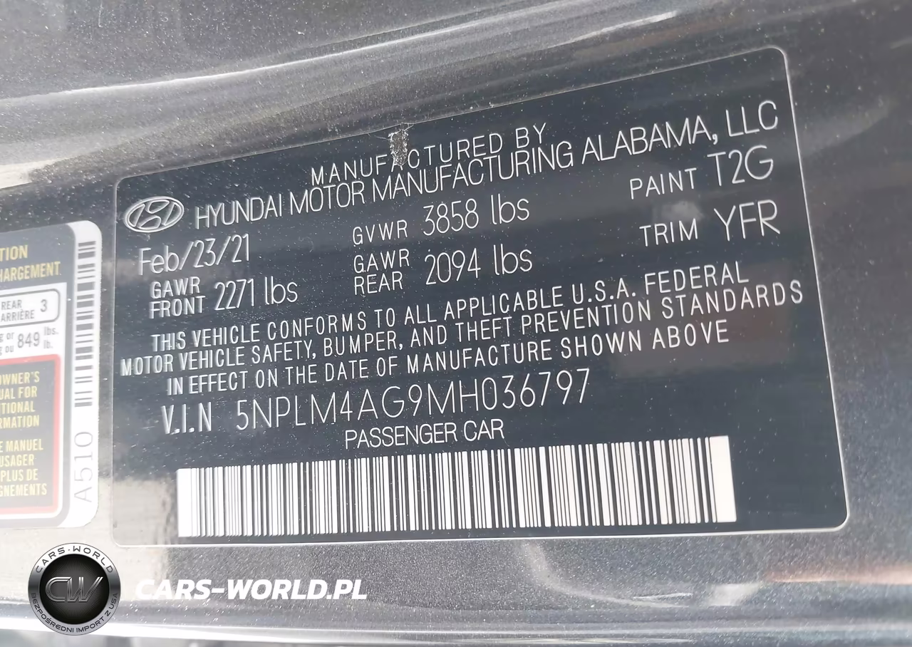 2021 Hyundai Elantra Sel VIN:5NPLM4AG9MH036797 - 9