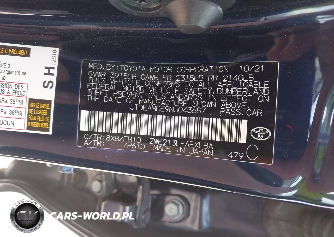 2022 Toyota Corolla Hybrid Le VIN:JTDEAMDE9NJ043687 - 9
