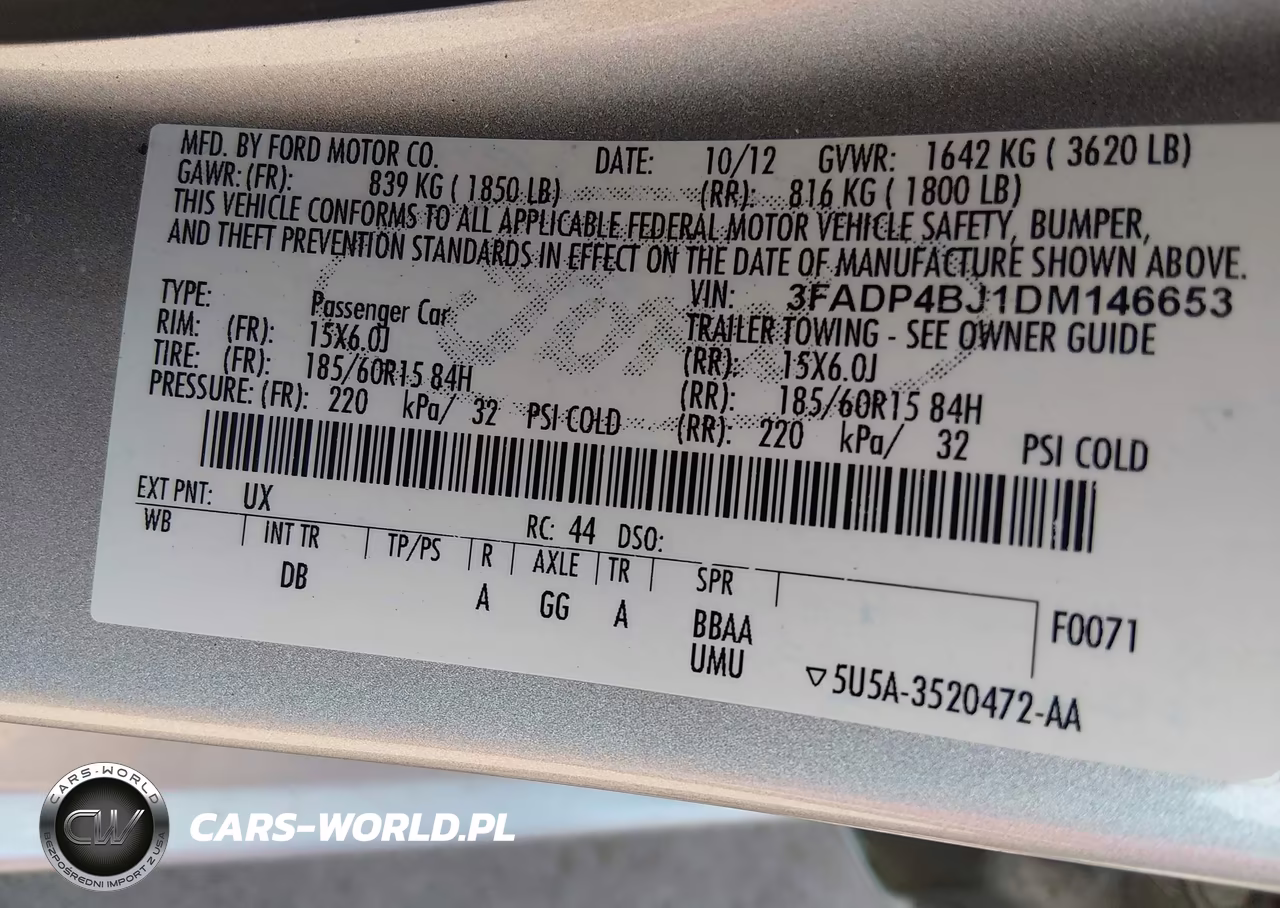 2013 Ford Fiesta Se VIN:3FADP4BJ1DM146653 - 9