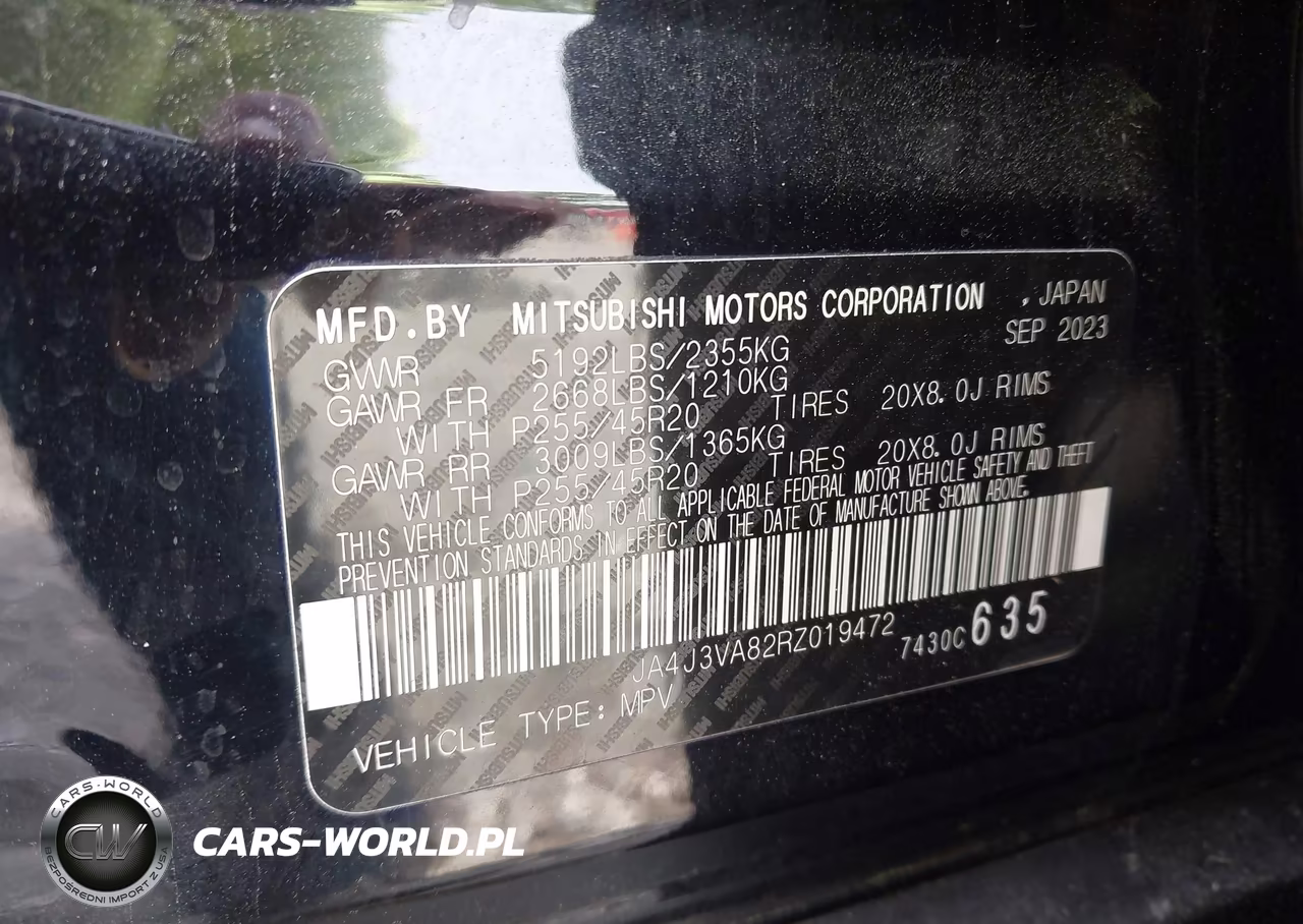 2024 Mitsubishi Outlander Se 2.5 2Wd VIN:JA4J3VA82RZ019472 - 9