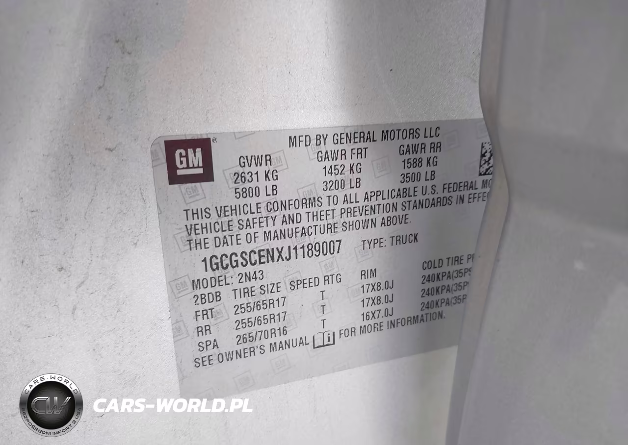 2018 Chevrolet Colorado Lt VIN:1GCGSCENXJ1189007 - 9