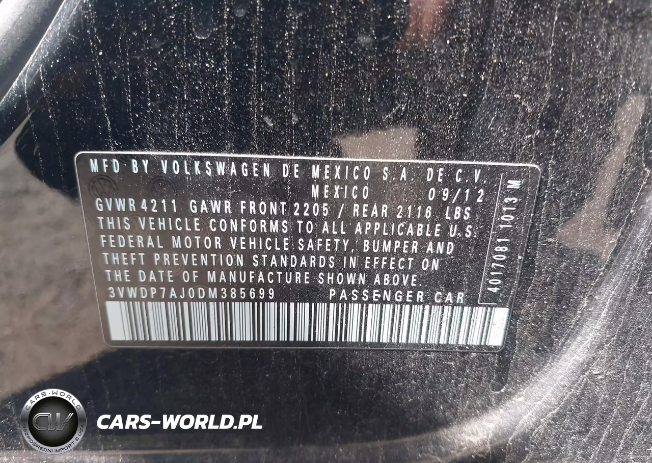 2013 Volkswagen Jetta 2.5L Se VIN:3VWDP7AJ0DM385699 - 9