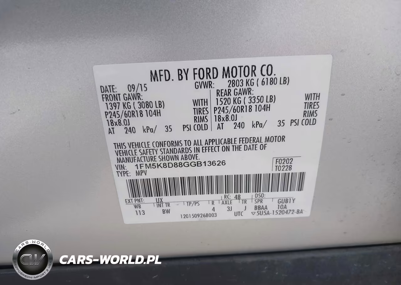 2016 Ford Explorer Xlt VIN:1FM5K8D88GGB13626 - 9