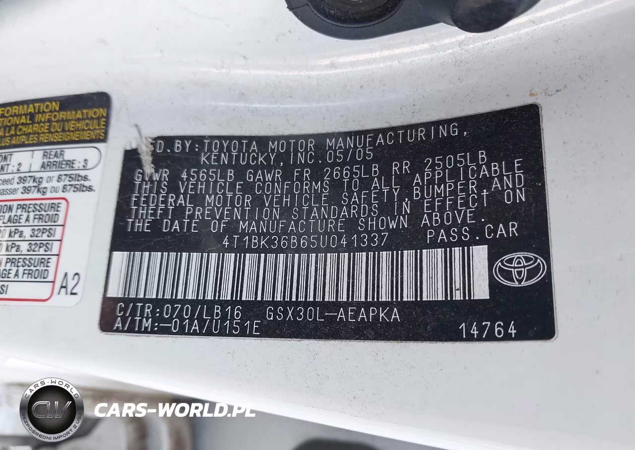 2005 Toyota Avalon Limited VIN:4T1BK36B65U041337 - 9