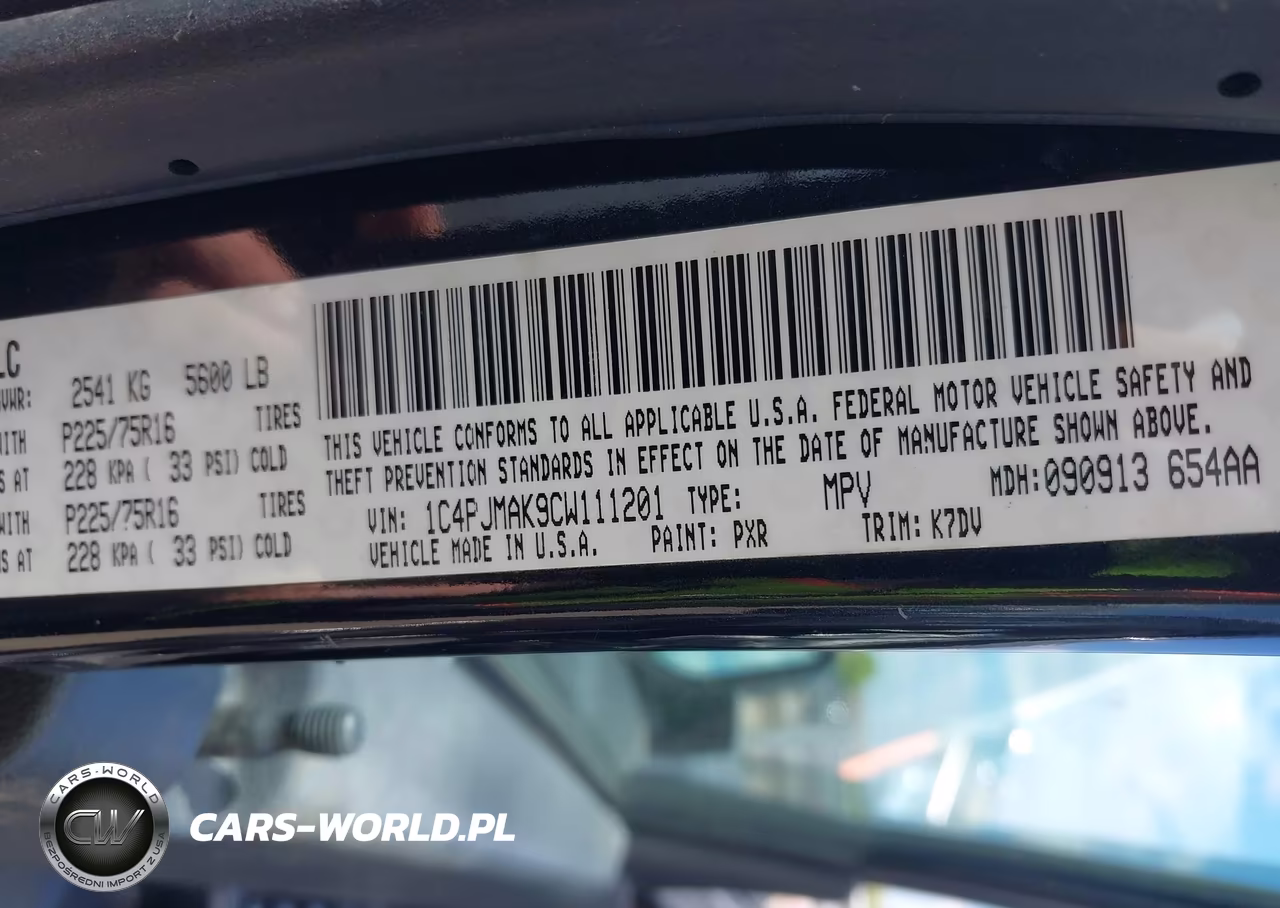 2012 Jeep Liberty Sport VIN:1C4PJMAK9CW111201 - 9