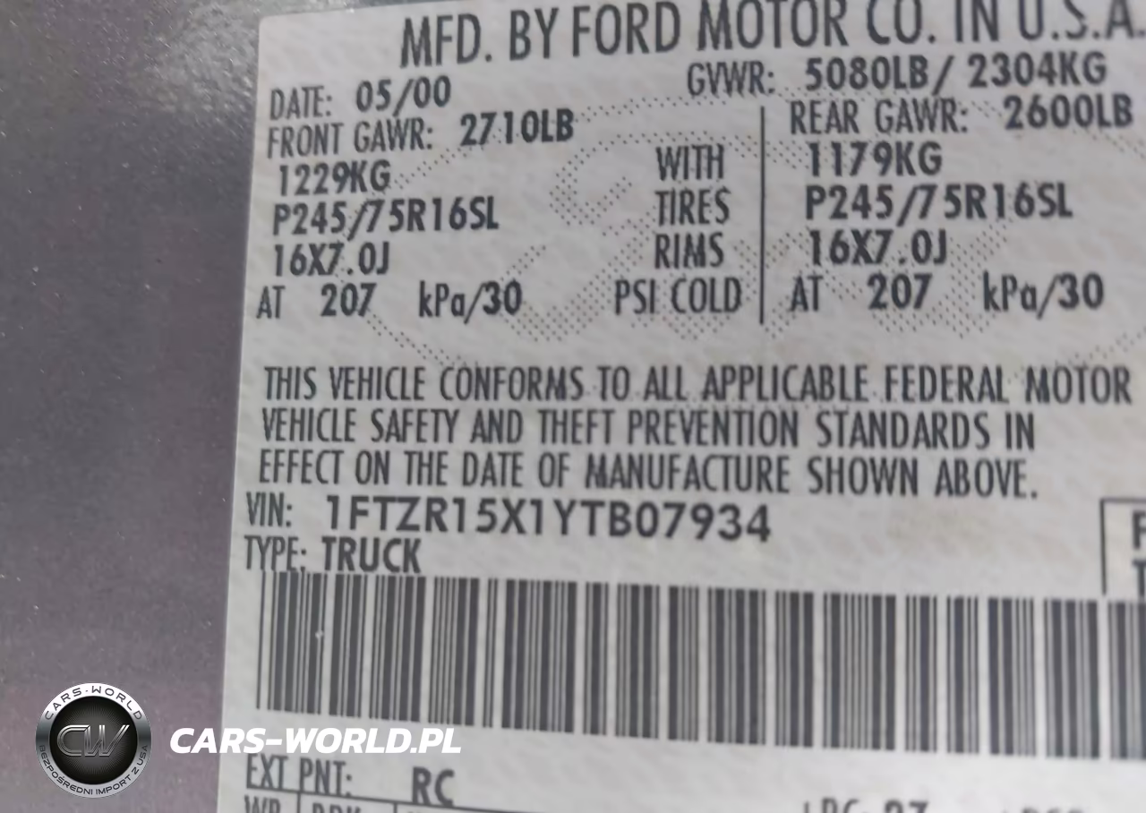 2000 Ford Ranger Xlt VIN:1FTZR15X1YTB07934 - 9